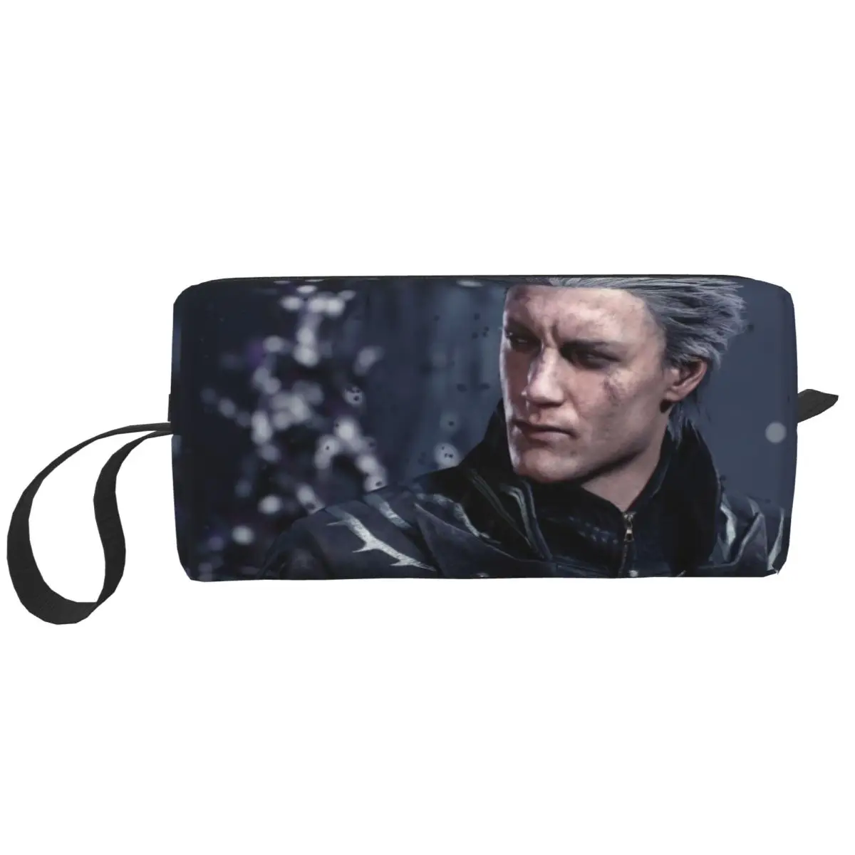 Vergil From The Devil May Cry Series Makeup Bag Cosmetic Organizer Toiletry Cosmetic Bag for Women Beauty Travel Pencil Case