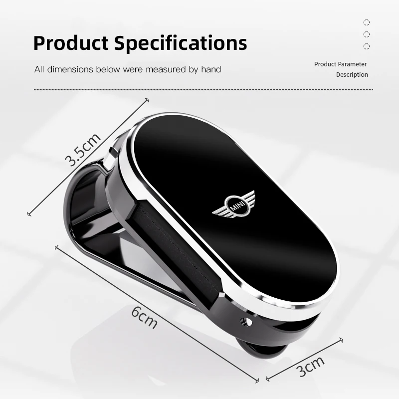 ABS MINI Auto-Sonnenblenden-Brillenclip Zubehör für Mini Cooper S JCW Works R56 R50 F54 F55 F56 F57 F60 R52 R53 R55 R57 R58 R59 – Detail 6