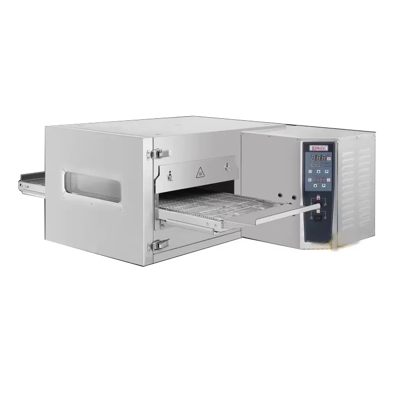 Commercial Track Type Electric Conveyor Pizza Oven With Hot Air Circulation Smart Temperature Control