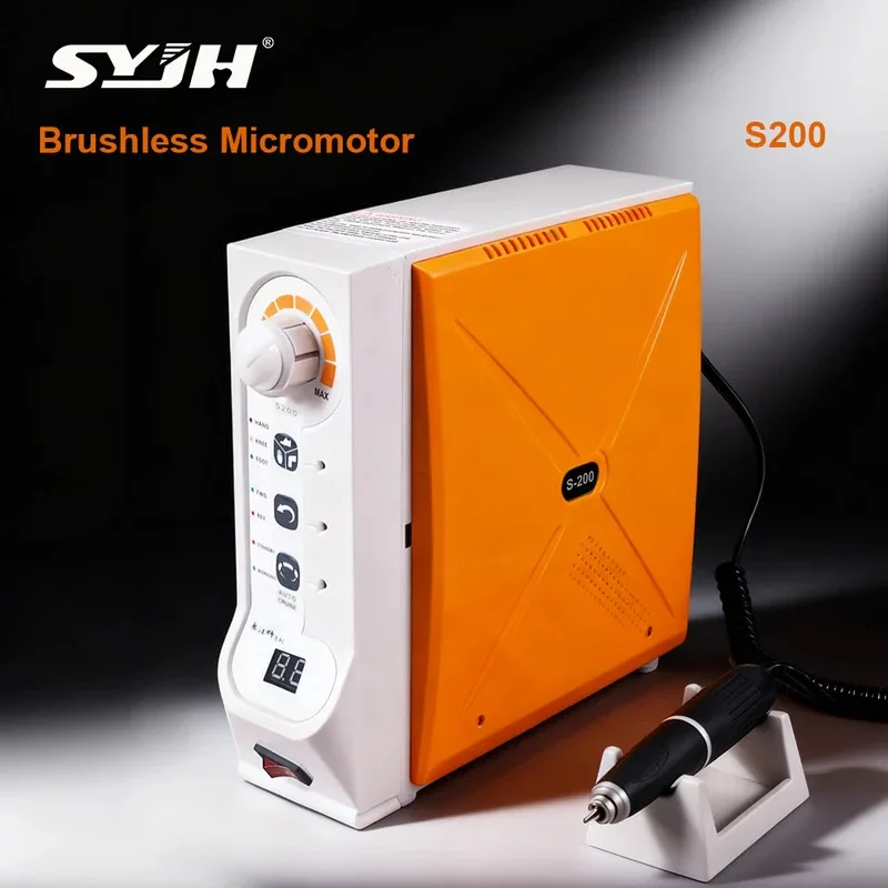 

SYJH Dental Brushless Micromotor Grinder 60,000 RPM with Manual/Knee-Control/Foot-Pedal Speed Control for Dental Lab Equipment