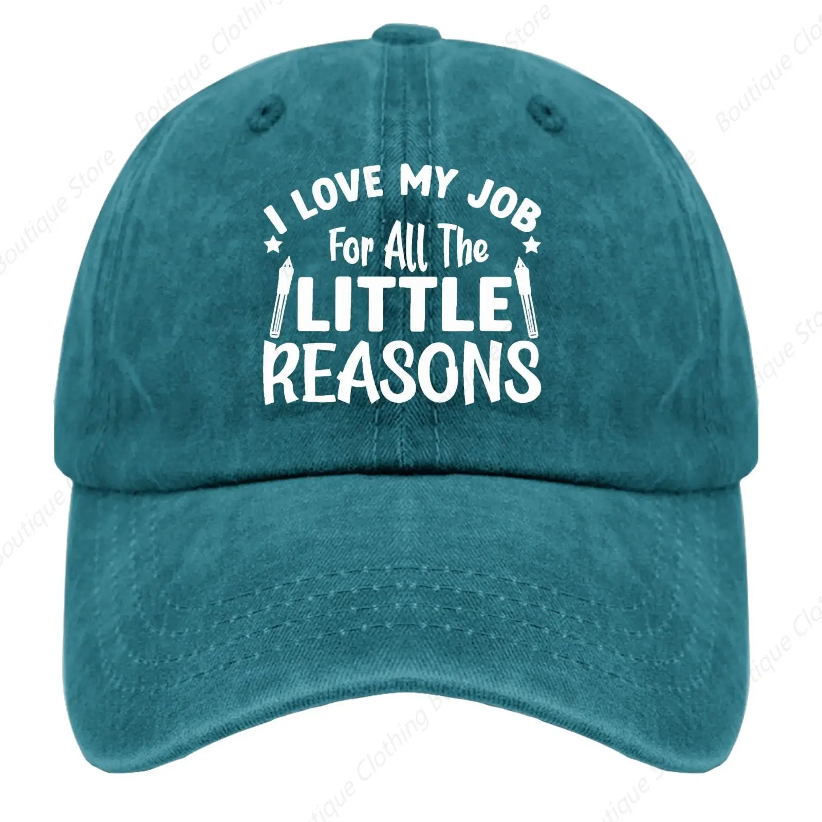 I Love My Job for All The Little Reasons Cap Mens Black Hat Pigment Gray Trucker Hats Women Gifts for Her Workout