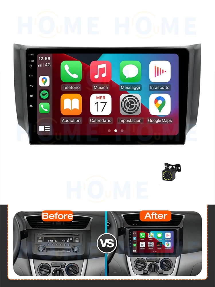 2024 New Style Android Carplay Auto for Nissan Sylphy B17 Sentra 12 2013 2014 2015 2016 2017 2018 2019 Car Radio Multimedia Play