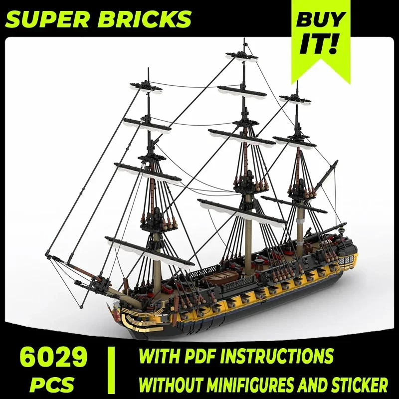 Military Model Moc Building Bricks British 44-gun Frigate Technology Modular Blocks Gifts Christmas Toys DIY Sets Assembly