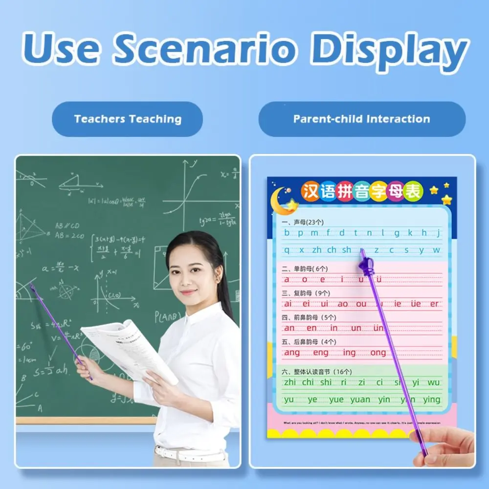 10pcs New Macaron/Transparent Teaching Stick Finger Design Handheld Reading Sticks Teaching Pointer Students