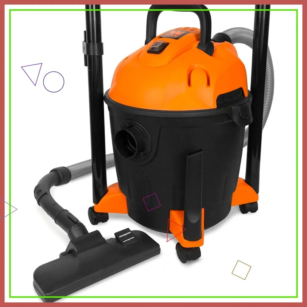 Aspirateur et souffleur humides/secs HEPA portables de 10 A et 5 gallons avec filtre, tuyau, accessoires de 0,3 microns