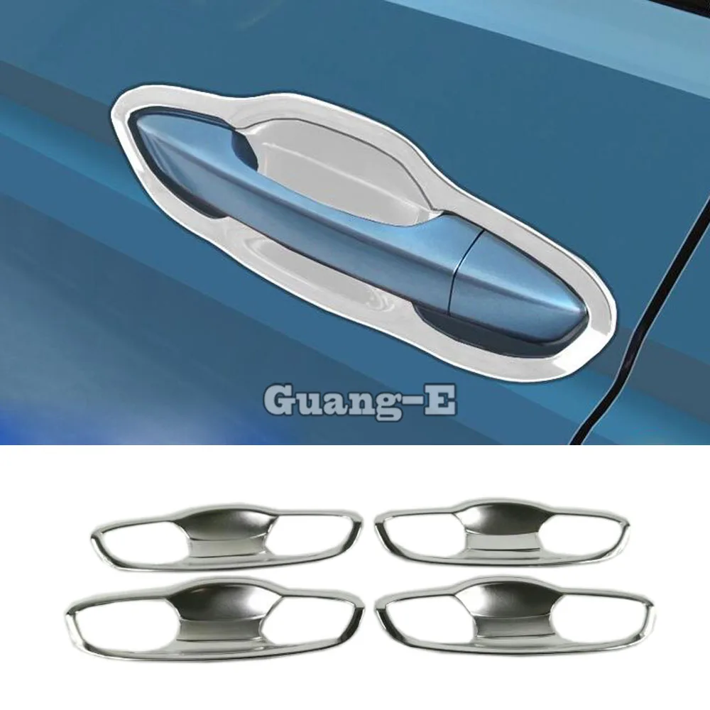 

For VW Volkswagen Touran L 2016 2017 2018 2019 2020 Car Cover Armrest Trim ABS Chrome External Door Bowl Stick Frame Panel 8pcs