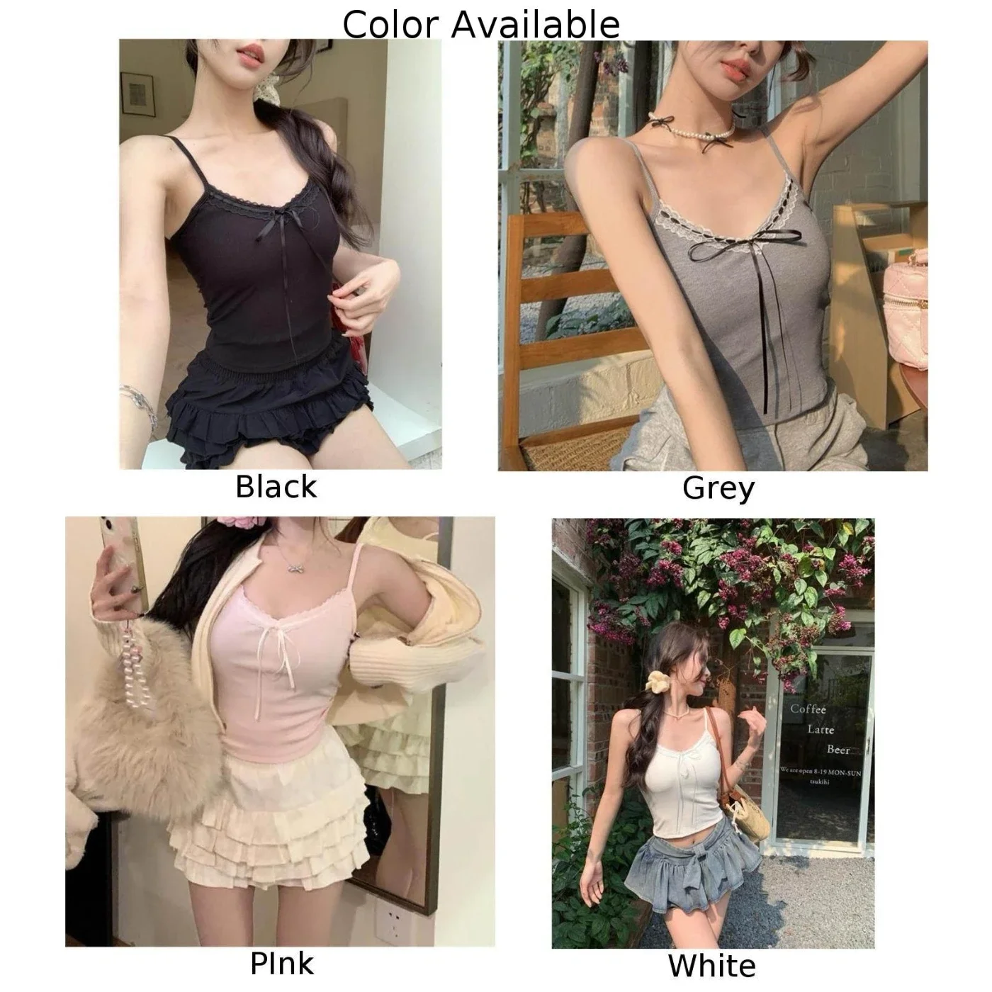 Casual Outing Bow Detail Tank Cute Sleeveless Bow Top Sleeveless Shirt Polyester Vest V Neck Design Solid Color Vest