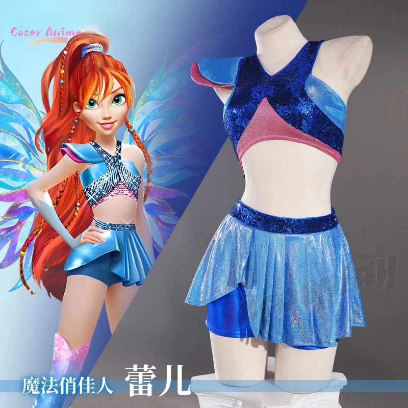 

Anime Winx Club Bloom Cosplay Costume Uniform Halloween Carnival Party Christmas Play Role Clothes Clothing