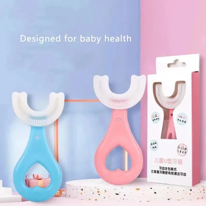 

1-3pcs U Shaped Kids Toothbrush Baby Teeth Cleaning Brushing Instrument Children Oral Cleaning Toothbrush Brushing Tools