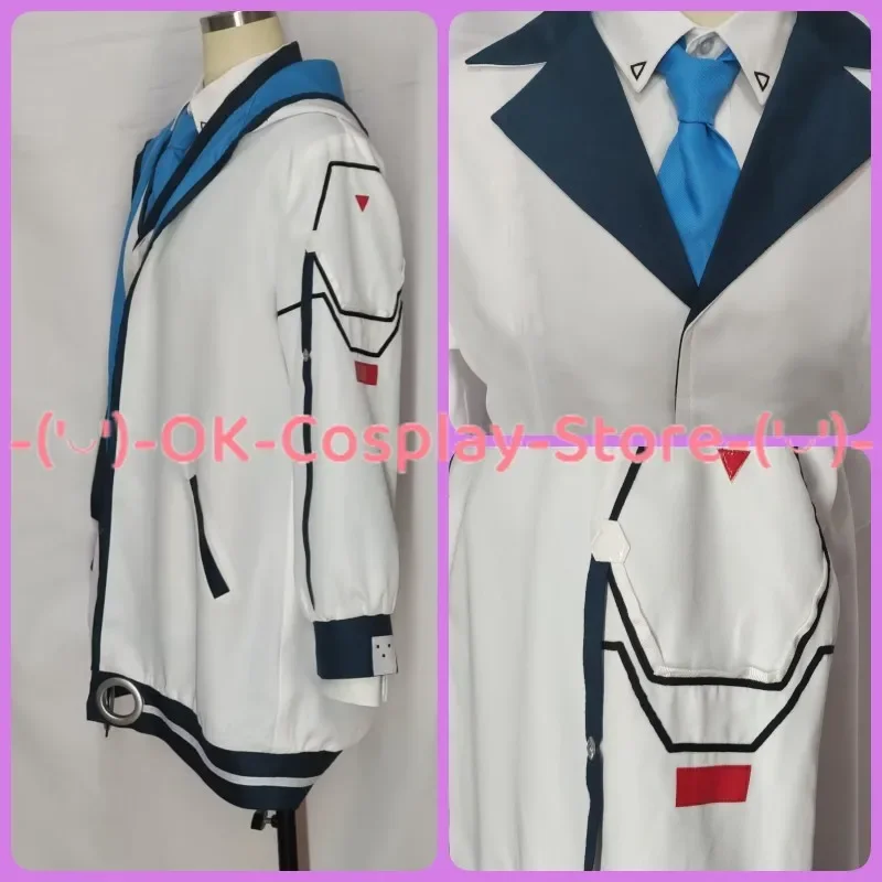 Ushio Noa Cosplay Kostuum Spel Blauw Archief Cosplay Dress Jk Suit Capuchon Shirt Rokken Halloween Feestuniformen Op Maat Gemaakt