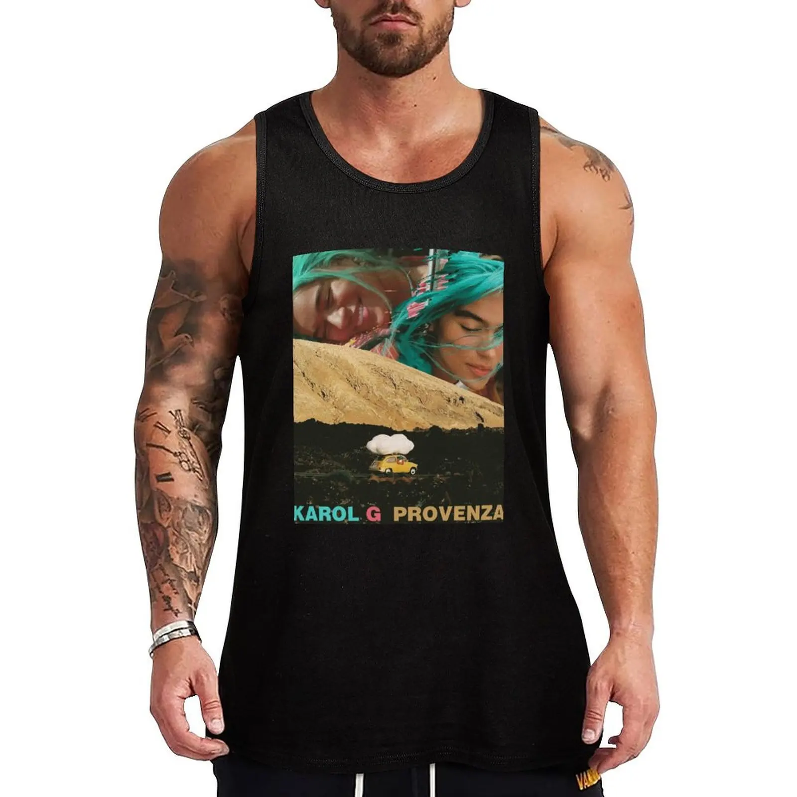 PROVENZA Tank Top summer Men's tops gym Men's t-shirts Gym wear quick-drying t-shirt