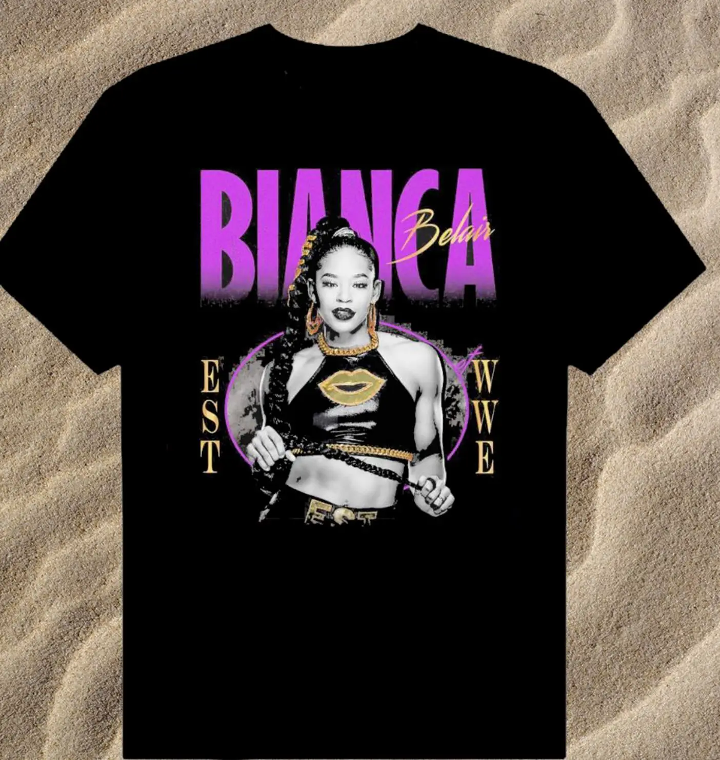 Bianca Belair Distressed Cotton All Size S To 5Xl T Shirt