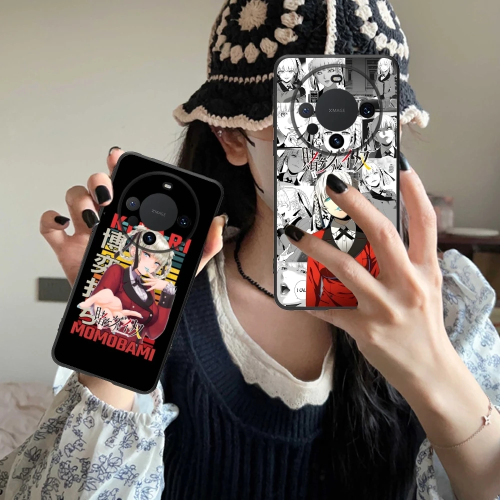 Kakegurui Kirari Anime Mobile Cell Phone Case for Huawei Mate 60 50 40 30 20 10 Pro Plus Lite E 5G Black Soft Phone Cover Shell