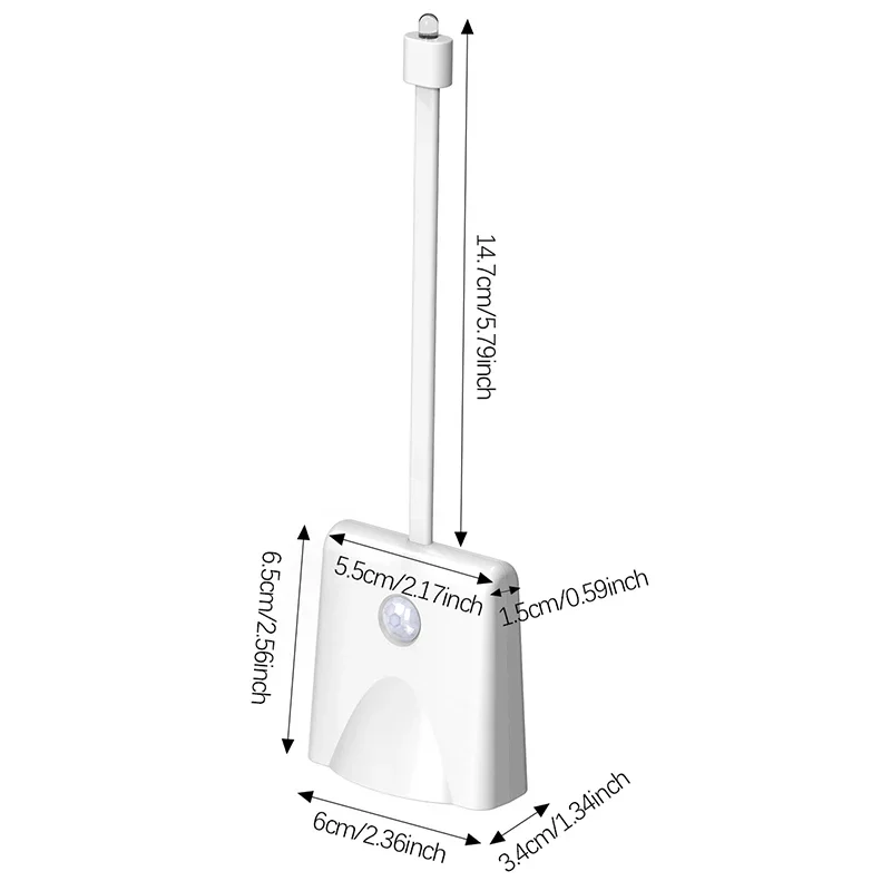 مستشعر حركة المرحاض ضوء الليل مصباح المرحاض المنزلي جسم الحمام 8-تغييرات الألوان لغرفة الاستحمام يغلق أداة ديكور المنزل #3