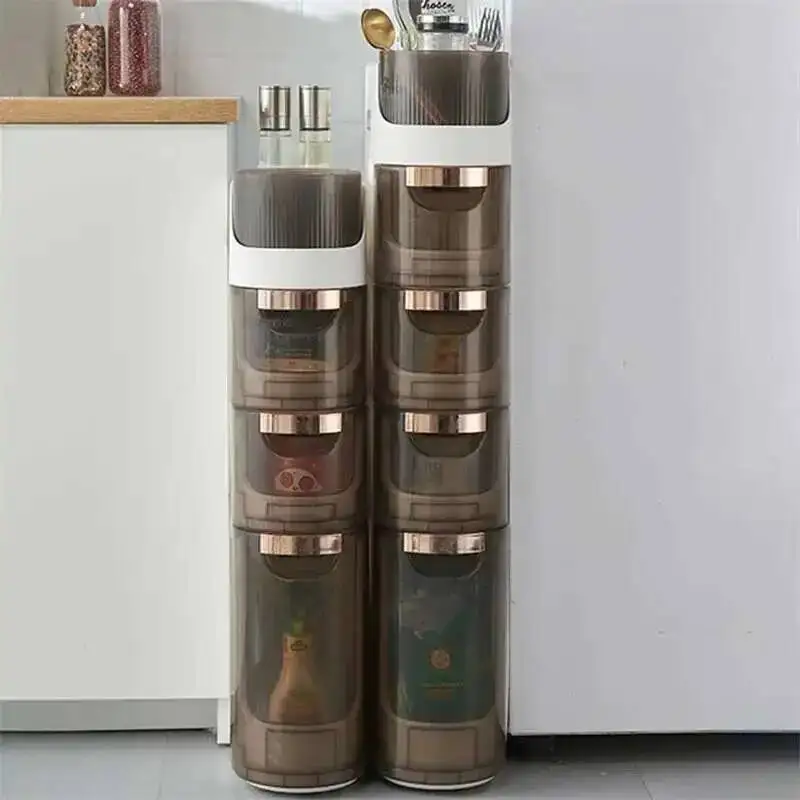 Toilet Household Bathroom Seam Storage Cabinet Narrow Waterproof Organizer Rack Free Installation Side Floor Mobilable Cabinets