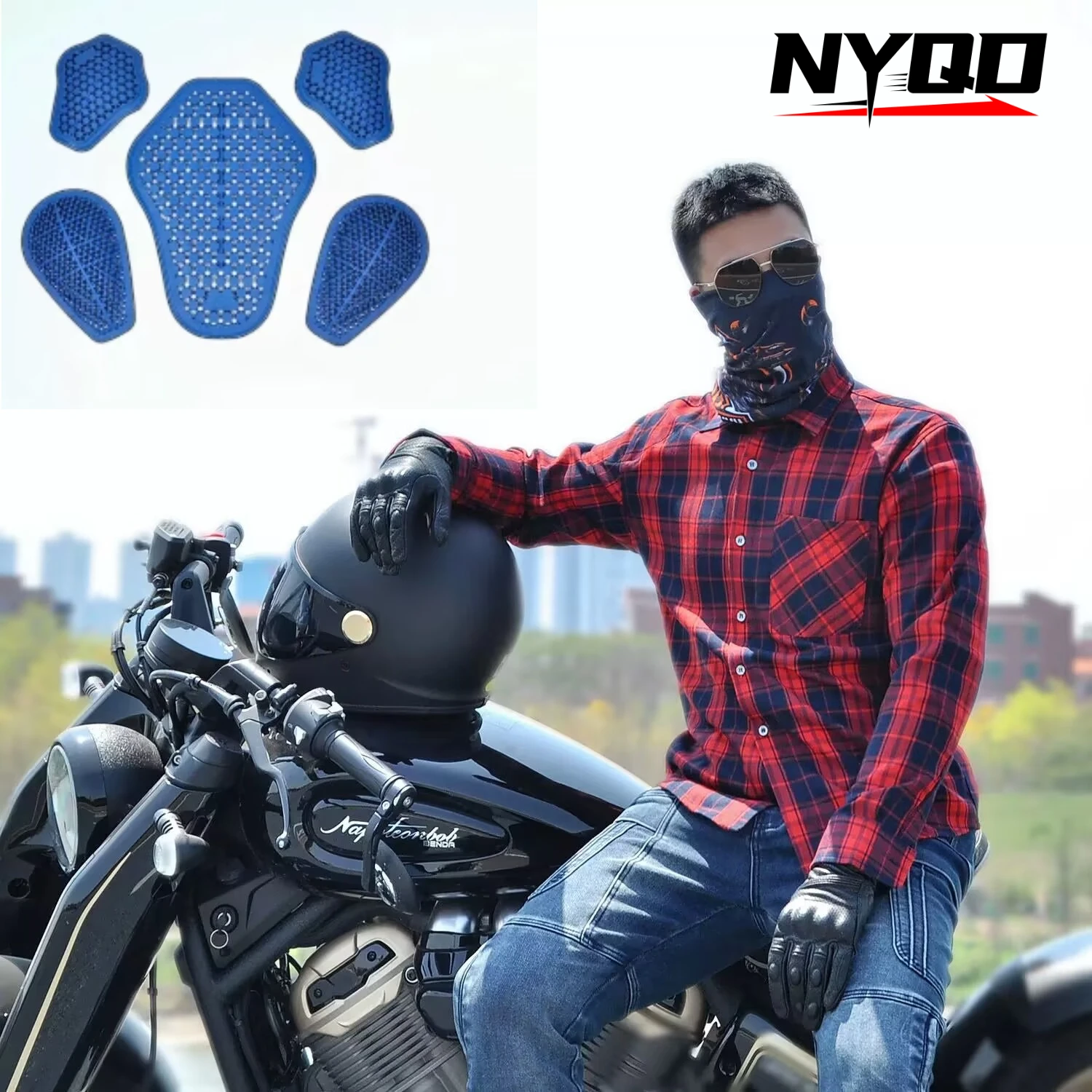 

VOLERO Motorcycle Jacket Men Casual Retro Four Season Motorcycle Checkered Shirt Riding Suit Anti Fall Submachine Jacket