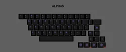 Geekark Black And Purple Cherry Profile 5 Side Dye Sublimation QAZ Space bar Kit Alphas Mechanical Keyboard Key Caps