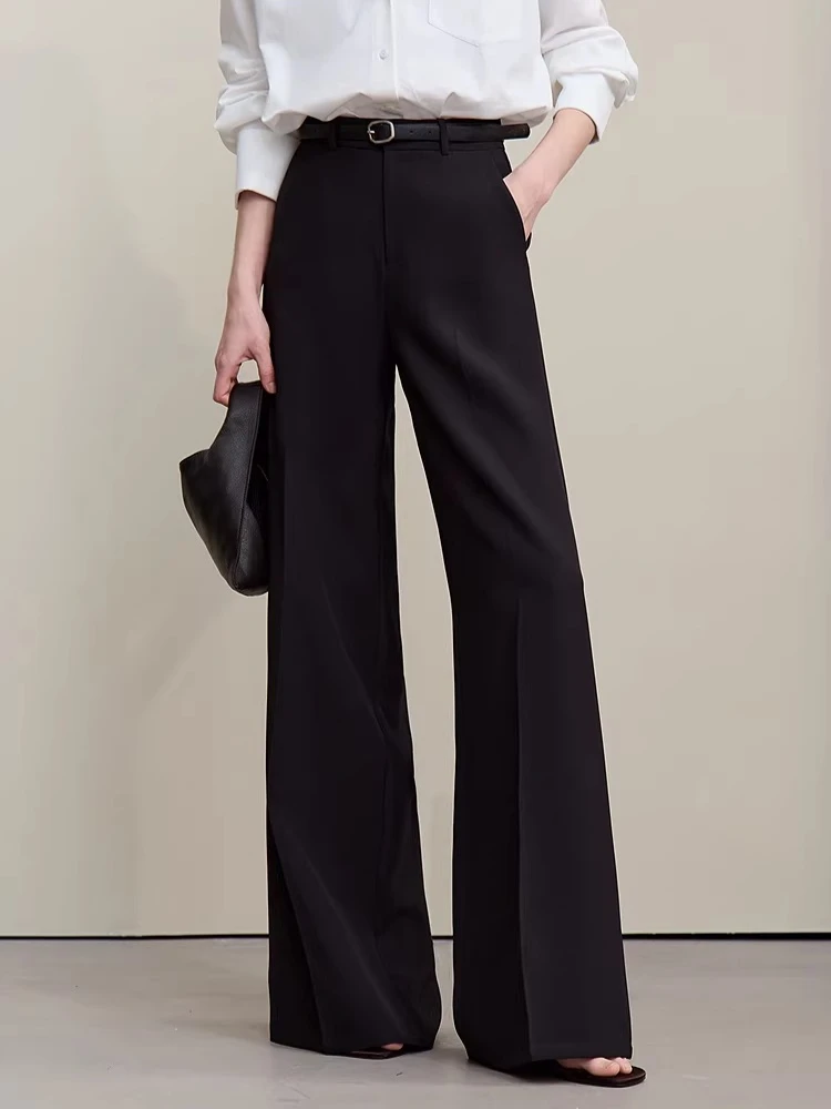 

Женские широкие брюки Amii 2026: Новинка лета, защита от УФ-излучения, свободные универсальные повседневные офисные длинные брюки для женщин 12621076