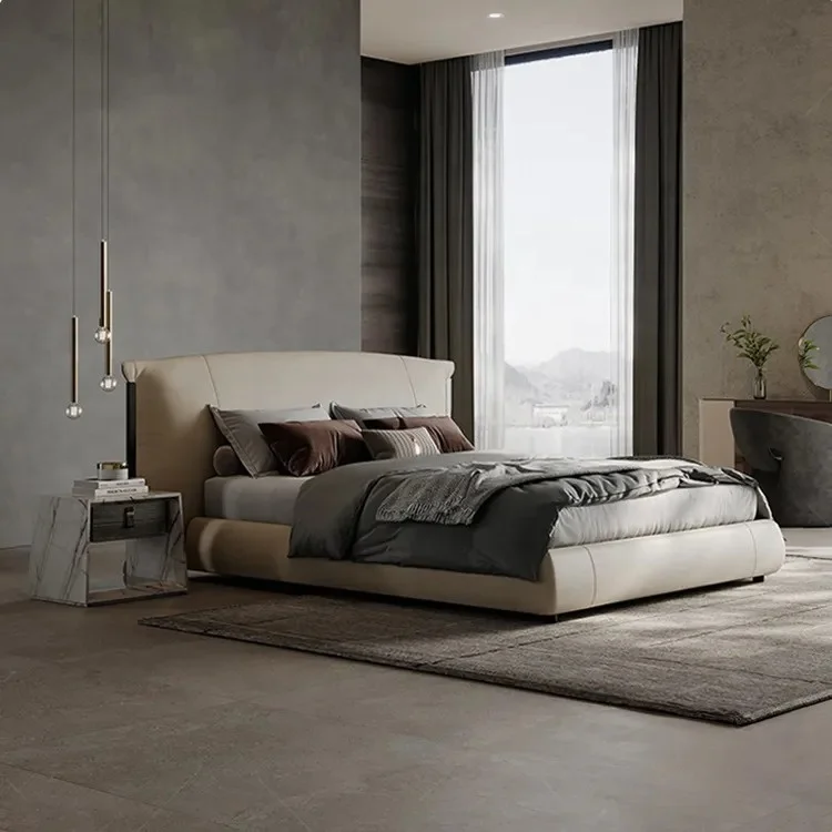 Deluxe Full King Bed Set - Deluxe Leather Bed Beauty Deluxe Bed Furniture Modern