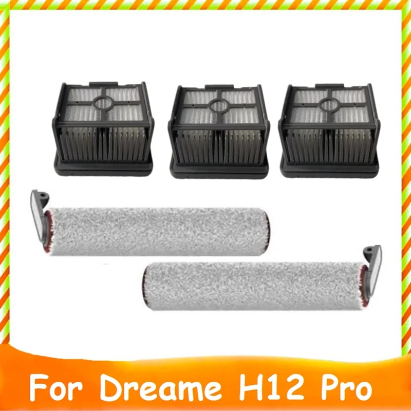 Parts For Dreame H12 Pro Washing Floor Machine Vacuum Cleaner Accessories Washable Hepa Filter Main Roller Brush