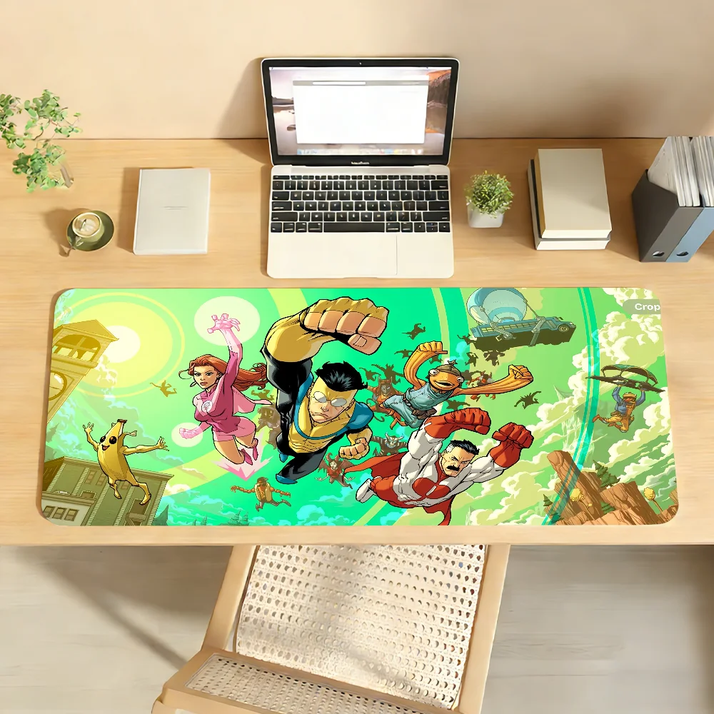 

Коврик для мыши Cartoon I-InvincibleS, нескользящий настольный коврик, аксессуары для ПК и ноутбуков, резиновый офисный коврик для клавиатуры, большой декоративный коврик для геймеров