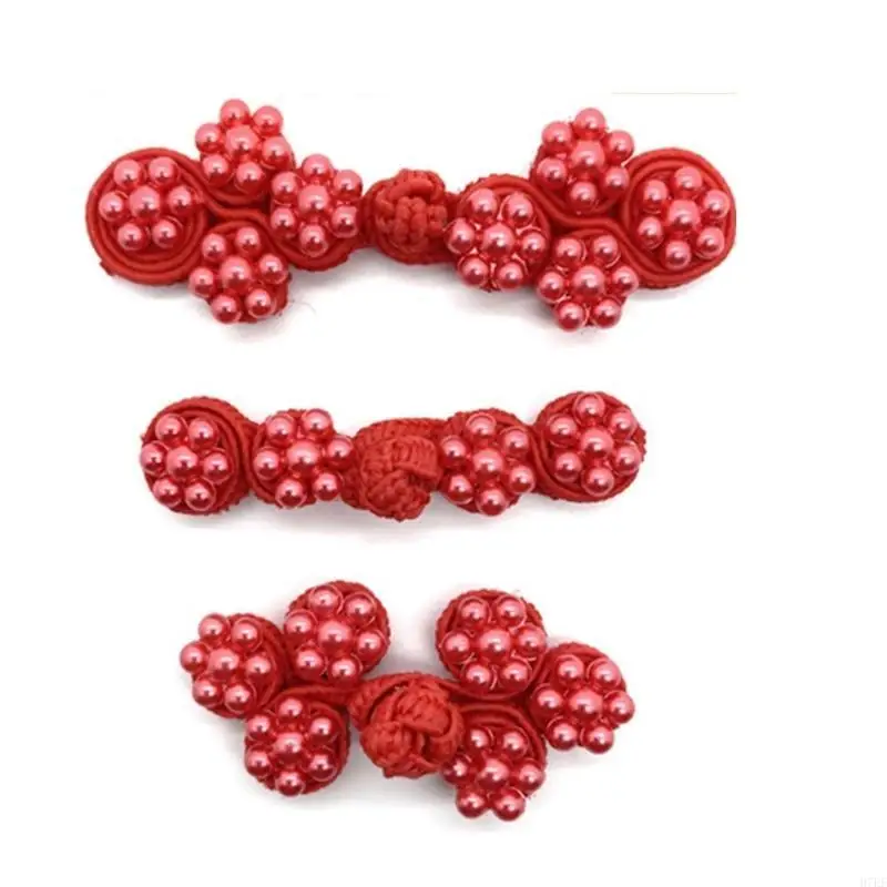 

Chinese Cheongsam Buckle Traditional Knot Fastener Color Beads Knot Buttons DIY Handcraft Clothing Decorative Accessory