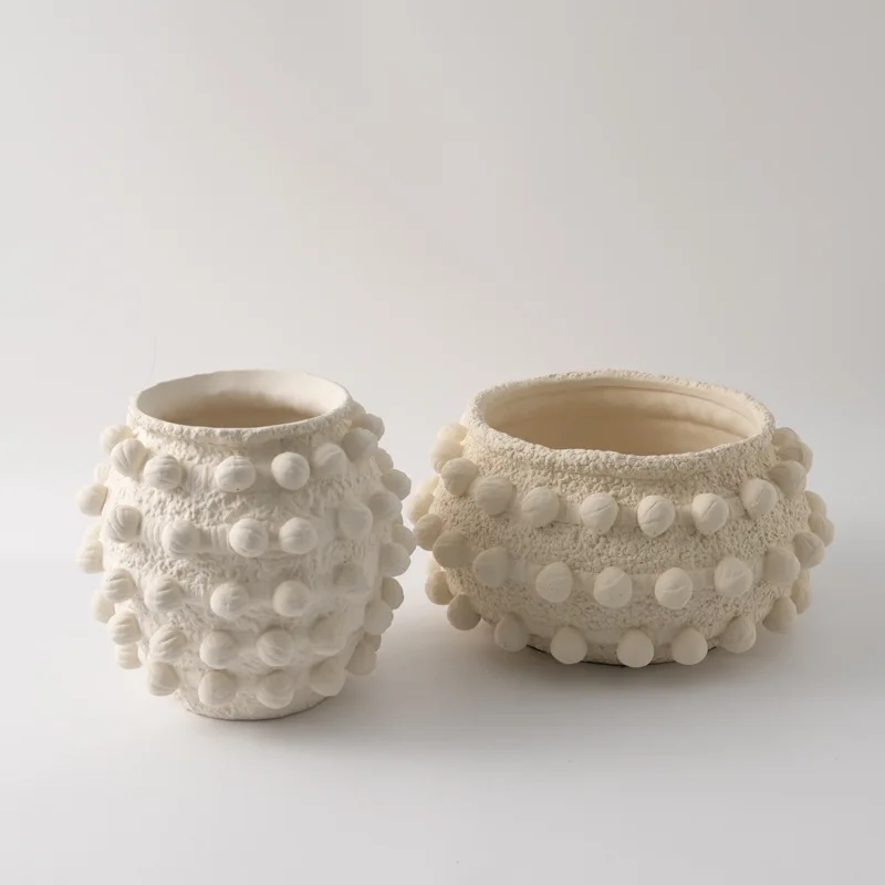 Wabi Sabi Handmade Ceramic Grape Vase Ornament