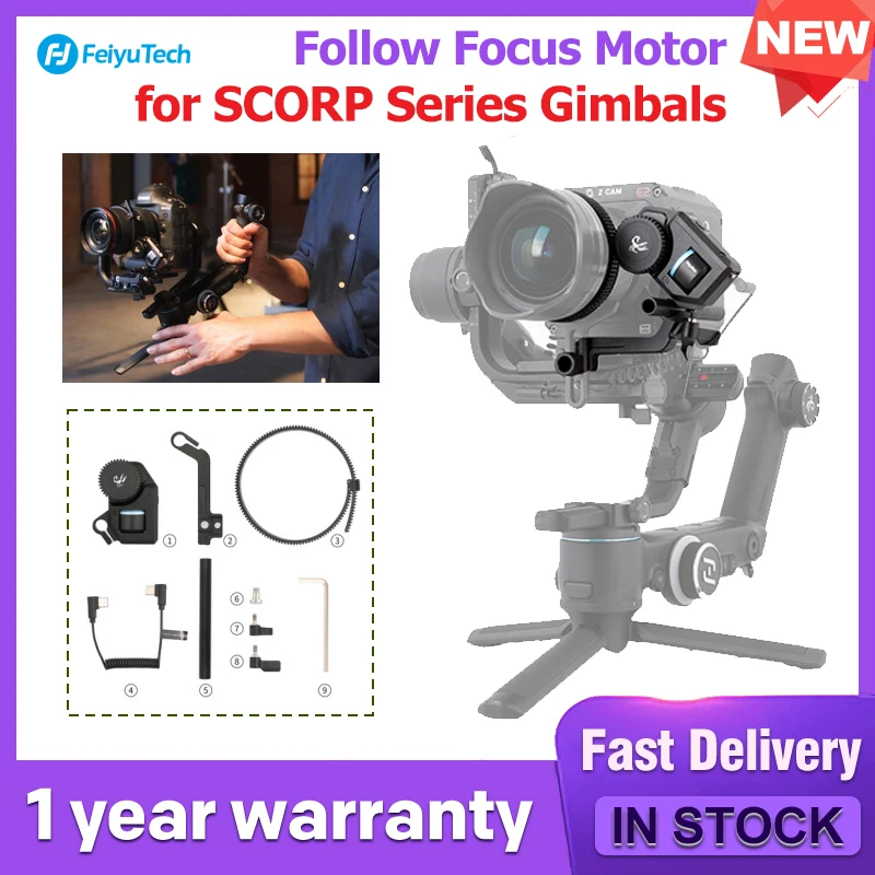 FeiyuTech Brushless Motor Follow Focus Kit Wireless Lens Control for SCORP C/SCORP 2/SCORP Mini 2 Camera Stabilizer Accessory