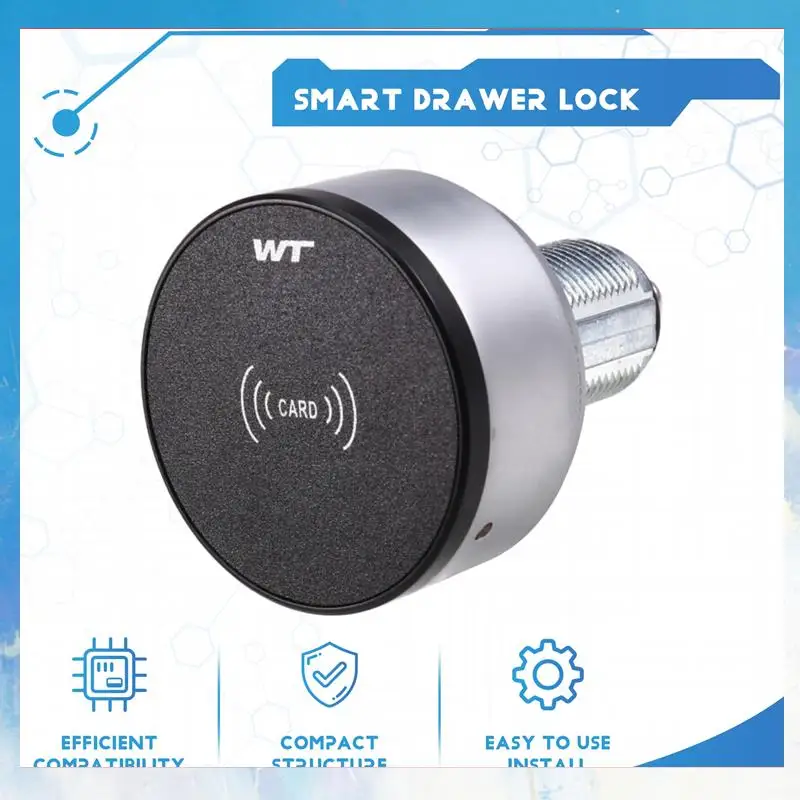 

Retail Office Desk Smart Lock Smart Mini IC Card Induction Lock For File Cabinets, Wardrobes, Mailboxes Home And Office Use