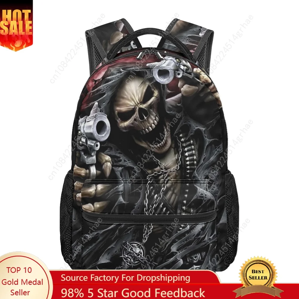 Skeleton Series All-over Print Student Backpack Custom Casual Suitable for Travel and Camping Lightweight, and Easy To Clean