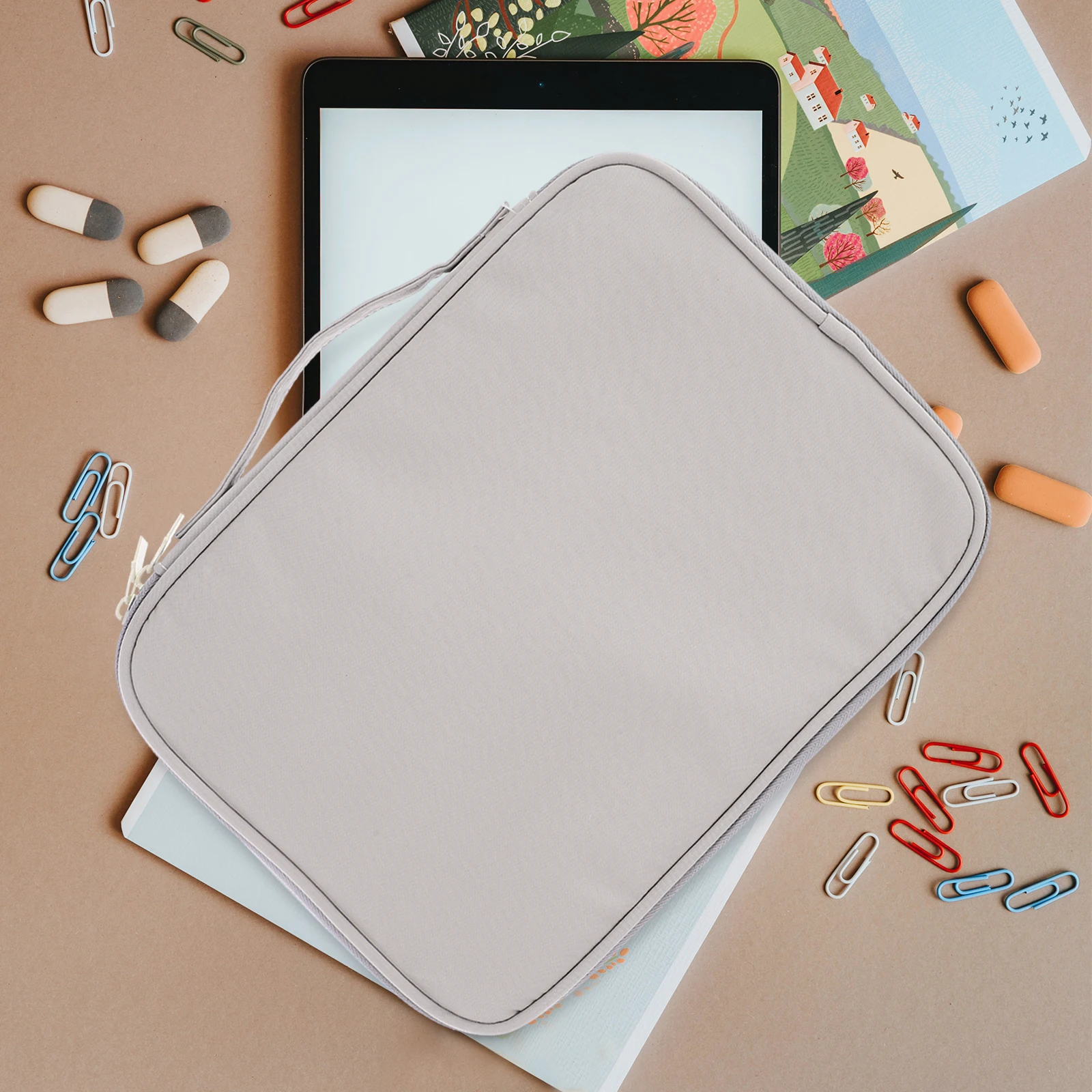 

Tablet Case Pouch with Shoulder Strap Bag for Women Bags Carrying Sleeve Electronic Organizer
