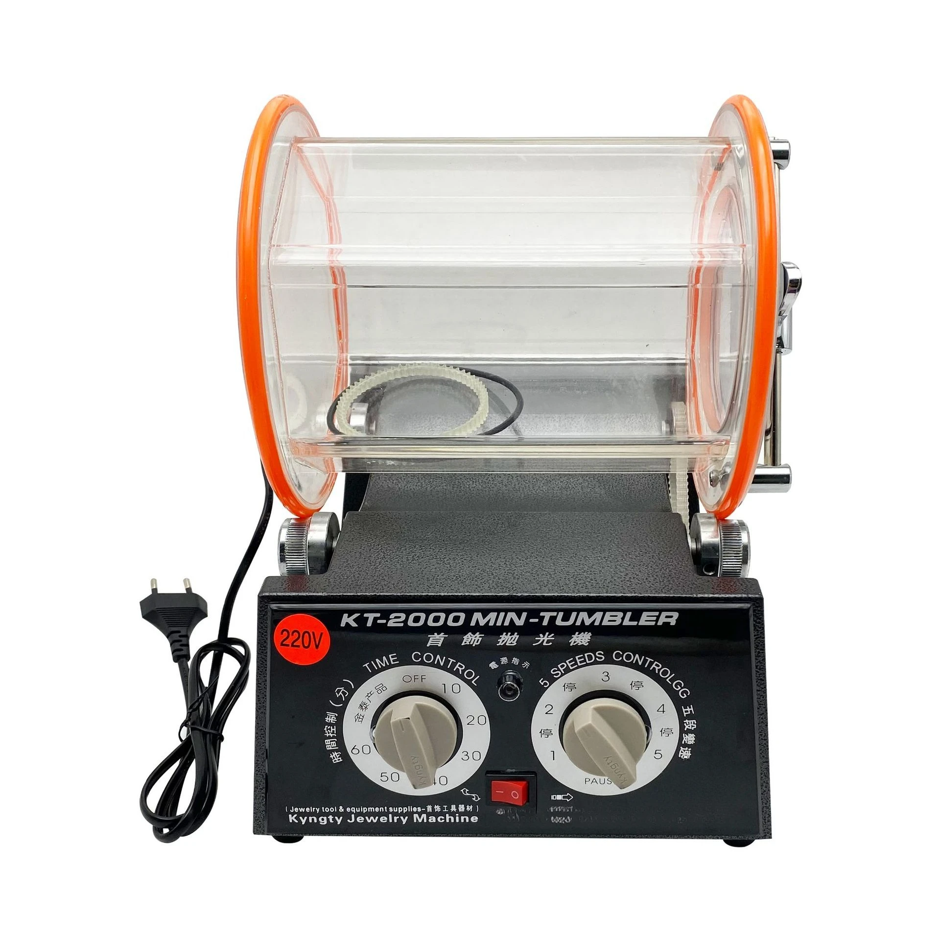 KT-2000 Roller Barrel Polishing Machine, Gold and Silver Jewelry, Jewelry Polishing and Cleaning Rotary Medium Roller Machine