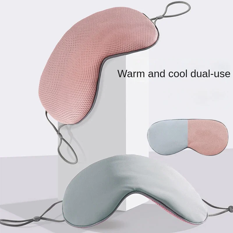 Maska do spania Ciepła, zimna, podwójnego zastosowania, miękka jedwabna maska na oczy Nocna zaciemniająca opaska na oczy z regulowanym elastycznym