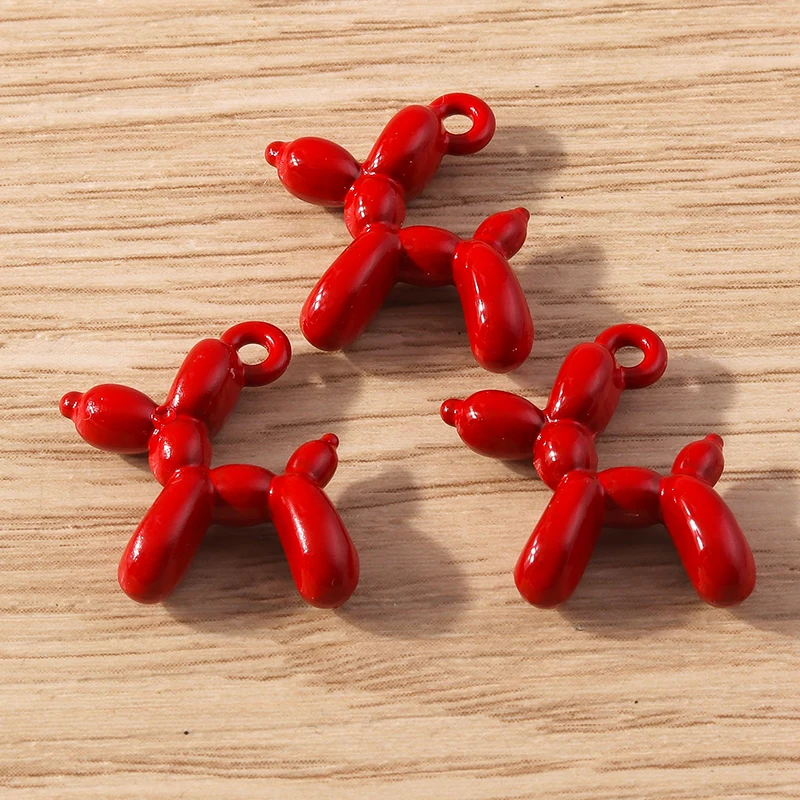 Tusember 10 Stück Cartoon-Anhänger in Bonbonfarben, Tier-Hunde-Charms für die Schmuckherstellung, Ohrringe, Halskette, DIY, Schlüsselanhänger, Bastelbedarf – Detail 4