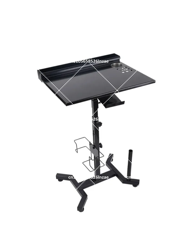 Portable lightweight adjustable height tattoo workbench display stand large panel beauty tool