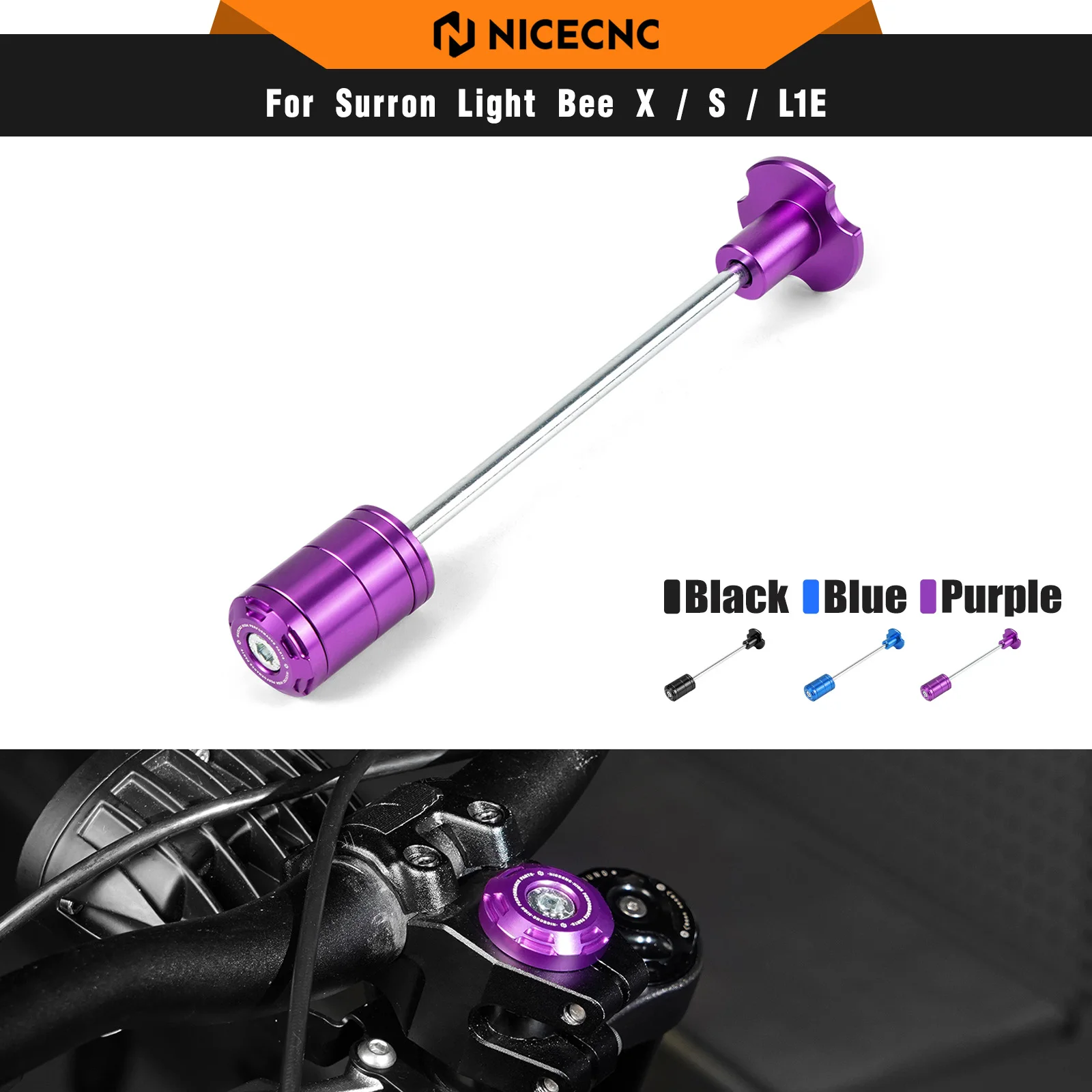 

NICECNC For Surron Light Bee X S L1E Aluminum Front Fork Suspension Core For Segway X160 X260 Electric Dirt Bike 2023 2024 2025