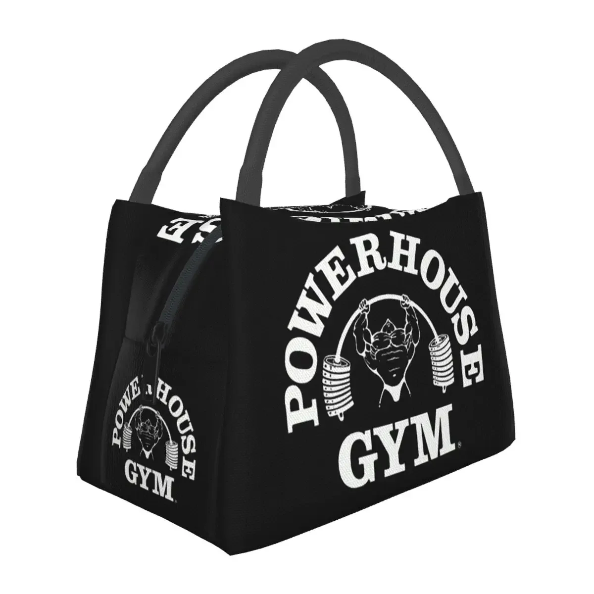 Powerhouse Gym Fitness Building Muscle Lunch Bag for Women Picnic Storage Food Boxes Container Cooler Thermal Lunch Box Tote