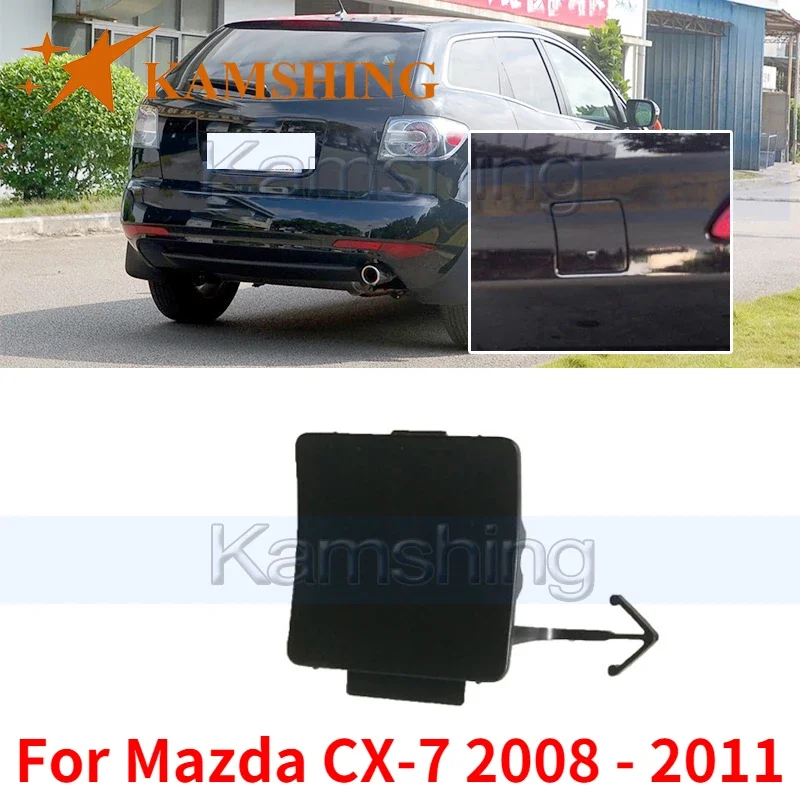 Kamshing For Mazda CX-7 CX7 2008 2009 2010 2011 Rear Bumper Tow Hook Cover Lid Tail Trailer Garnish Lid Towing Cap Shell Trim