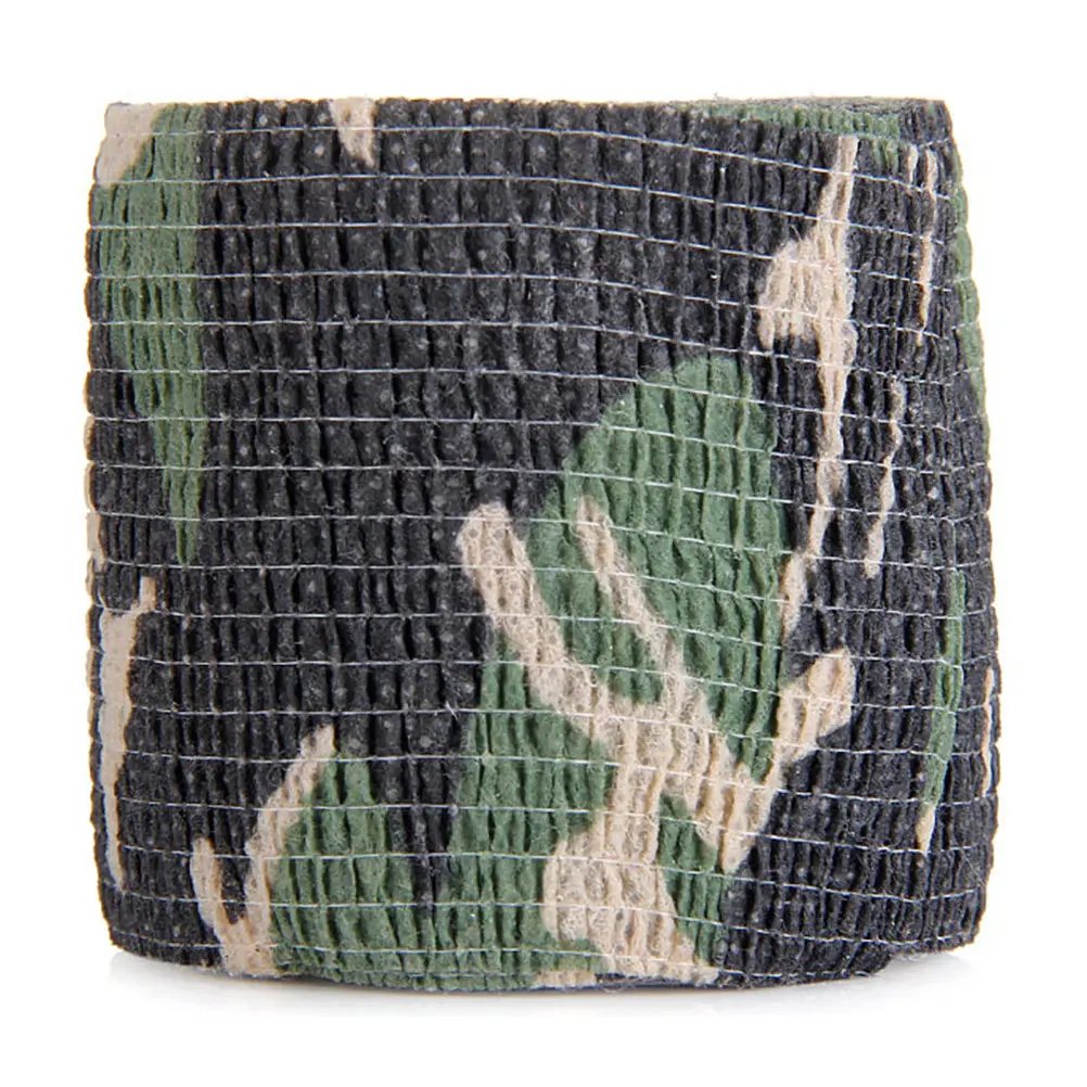 Self-Adhesive Protective Camouflage Tape Wrap 5cmx4.5m Multi-Functional Non-Woven Fabric Cover Reduce Shine Outdoor Military