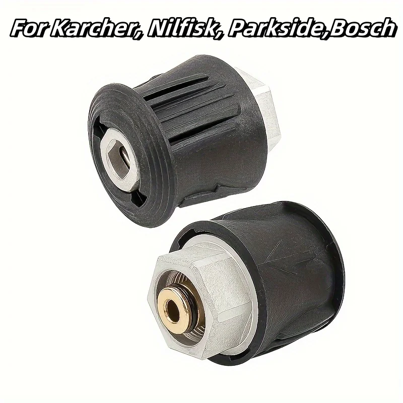 Adaptor lepas cepat Wanita M22 14mm Metal untuk mesin cuci tekanan k-series, kompatibel dengan Karcher, Nilfisk, Parkside, Bosch