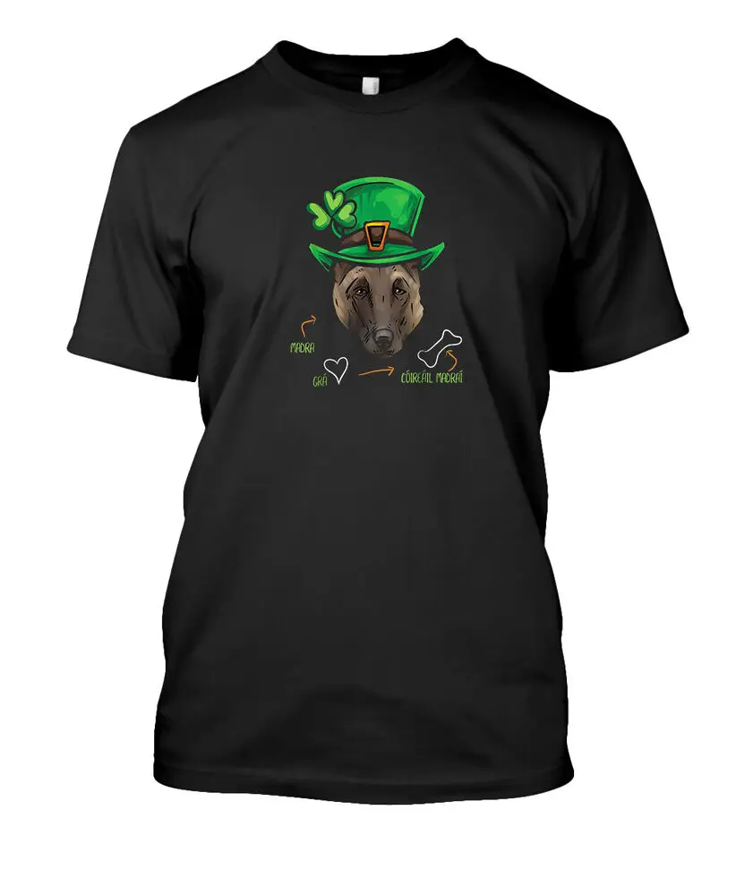 NEW LIMITED Funny St Patricks Day Belgian Malinois Dog Gift Idea T-Shirt S-3XL