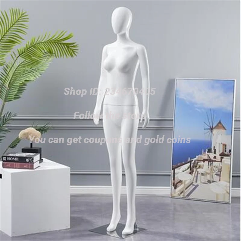 White Plastic Female Body Hand Mannequins, Wedding Decorative, Realist Cloth Model Doll, Maniqui Stainless Chassis, E058A