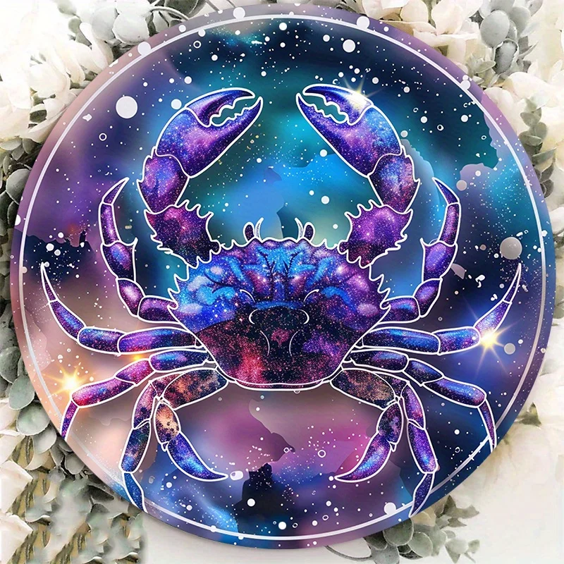 

Crab Zodiac Sign, Aluminum Wall Decor, UV and Scratch Resistant, Easy-Hang Outdoor and Indoor Metal Sign with Pre-Drilled Holes