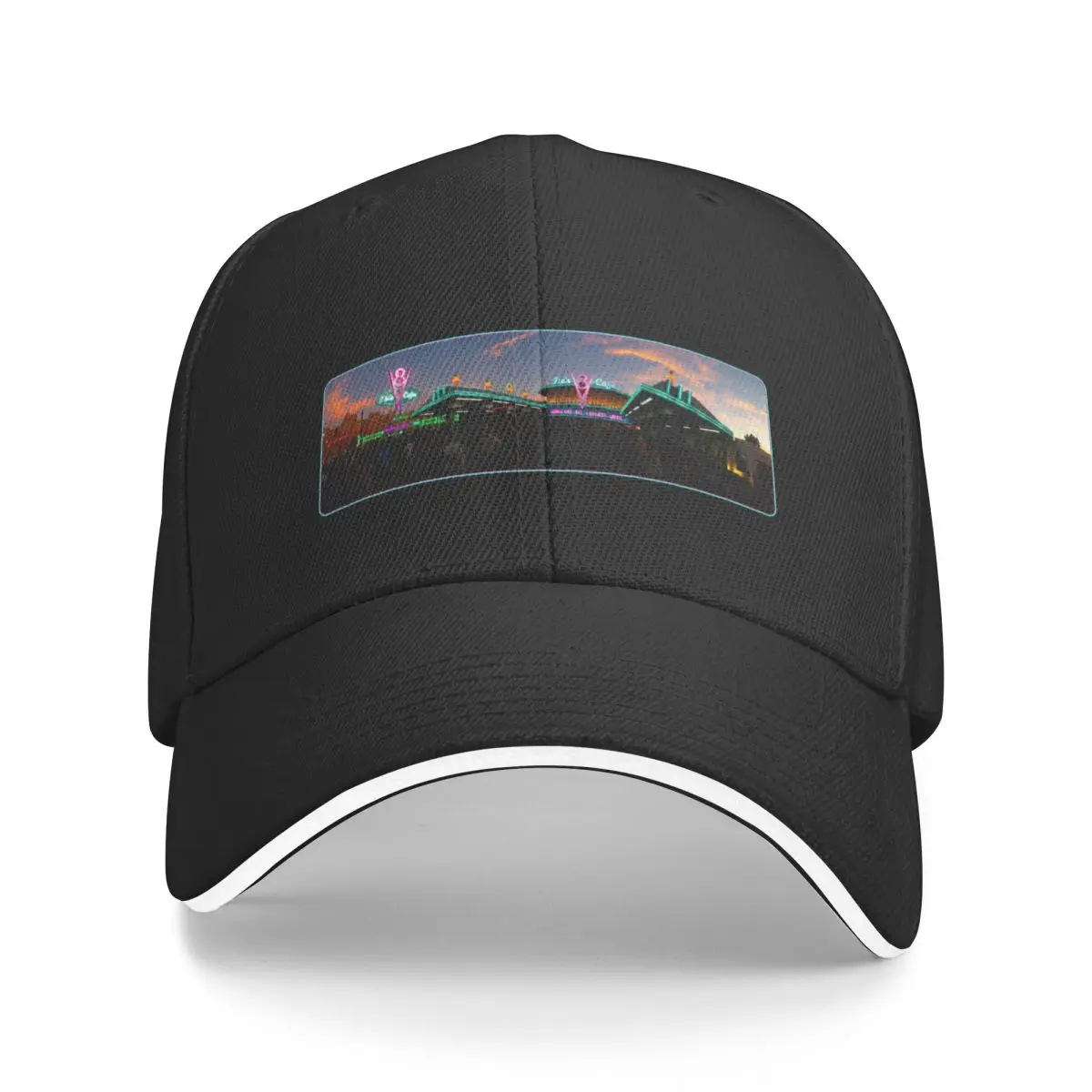 

V8 Cafe - Sunset Photograph Baseball Cap funny hat black Men Caps Women's