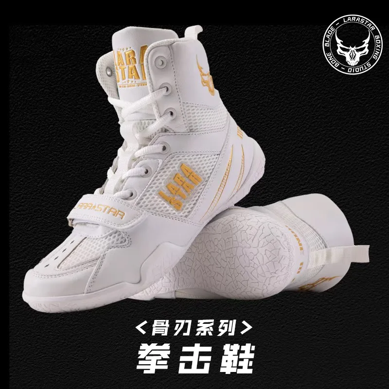 

2025 New Wrestling Shoes for Men Black Red Boxing Shoes Mens Designer Gym Training Shoe Competition Sport Fighting Boots