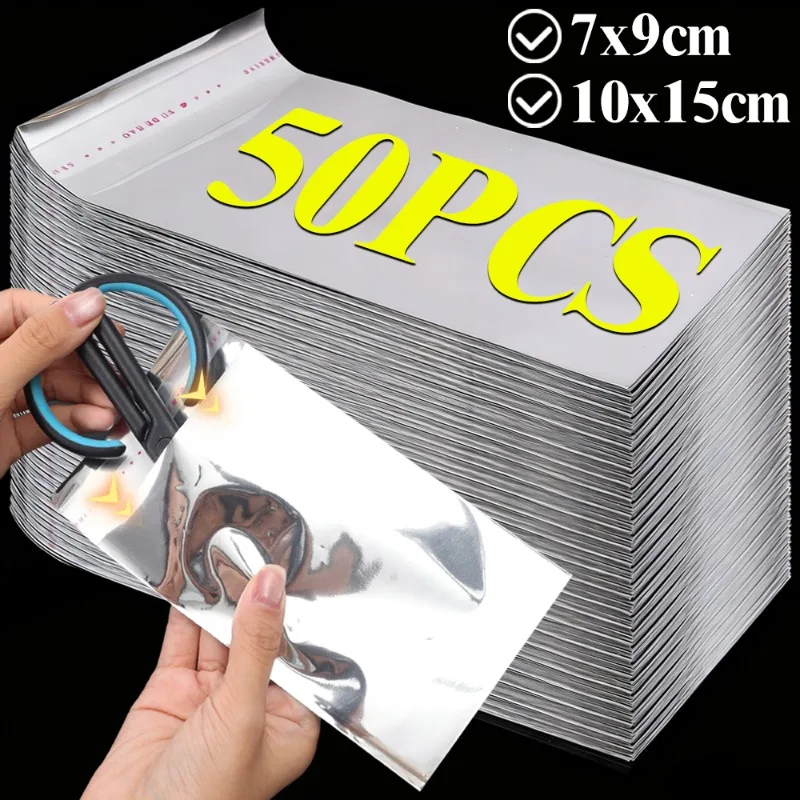 10-50-pces-sacos-autoadesivos-de-folha-de-aluminio-de-prata-suave-embalagem-de-plastico-sacos-de-presente-cartao-de-felicitacoes-embalagem-sacos-de-presente-de-cartao-postal