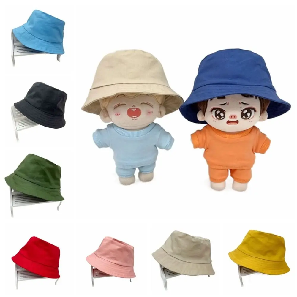 10cm 20cm Cotton Dolls Color Fisherman Hat Same Style As Celebrities Cute Mini Panama Hat DIY Mini Cotton Doll Hat Girl's Toy