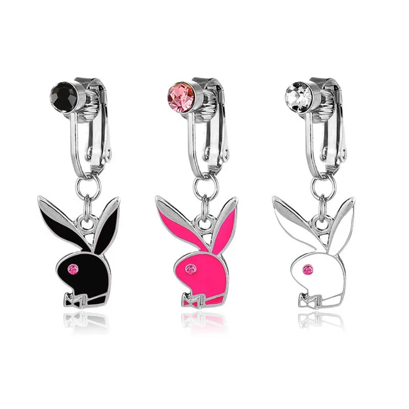 Nep Navel Piercing Sieraden Konijn Bengelen Navel Ringen Voor Vrouwen Steentjes Lichaam Sieraden Navel Ringen Hot Sale Piercings