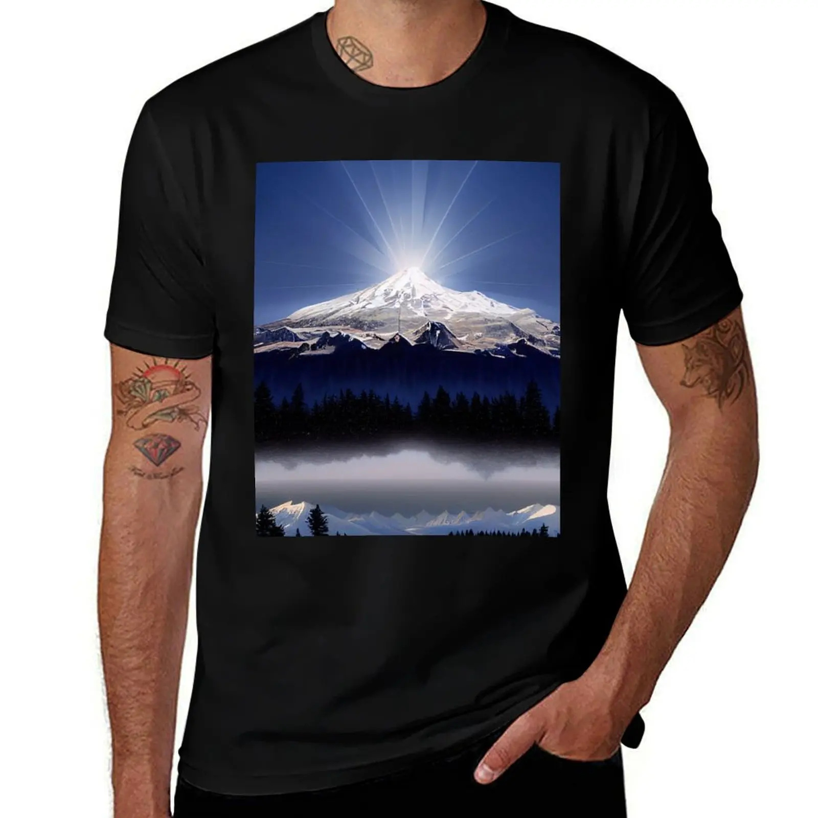 6 - Mount Shasta in the ethers T-Shirt vintage anime shirt graphic tee shirt T-shirts for men cotton