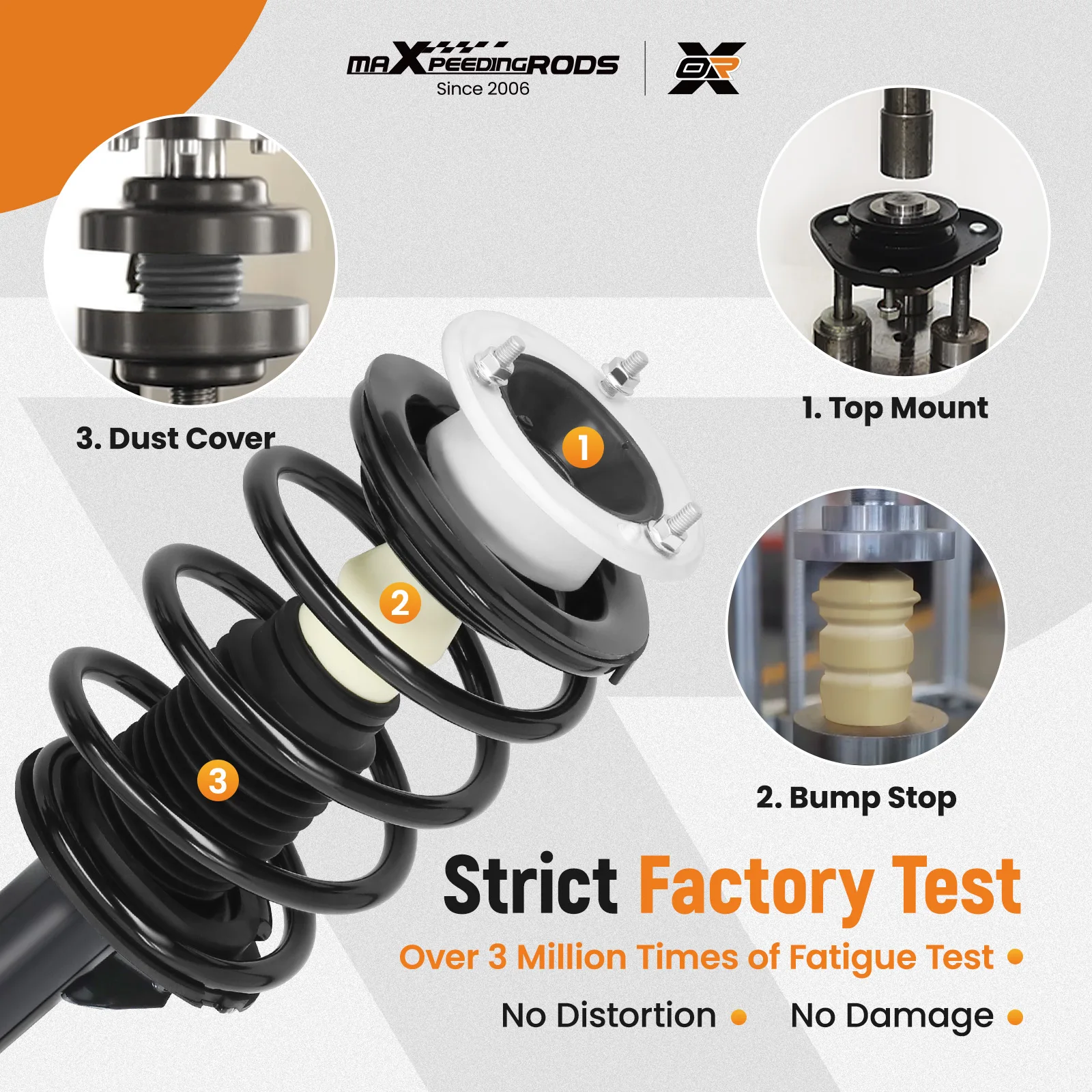 زوج الجبهة تبختر الربيع الجمعية ل 2001 2002 2003 2004 2005 BMW 325i سيدان